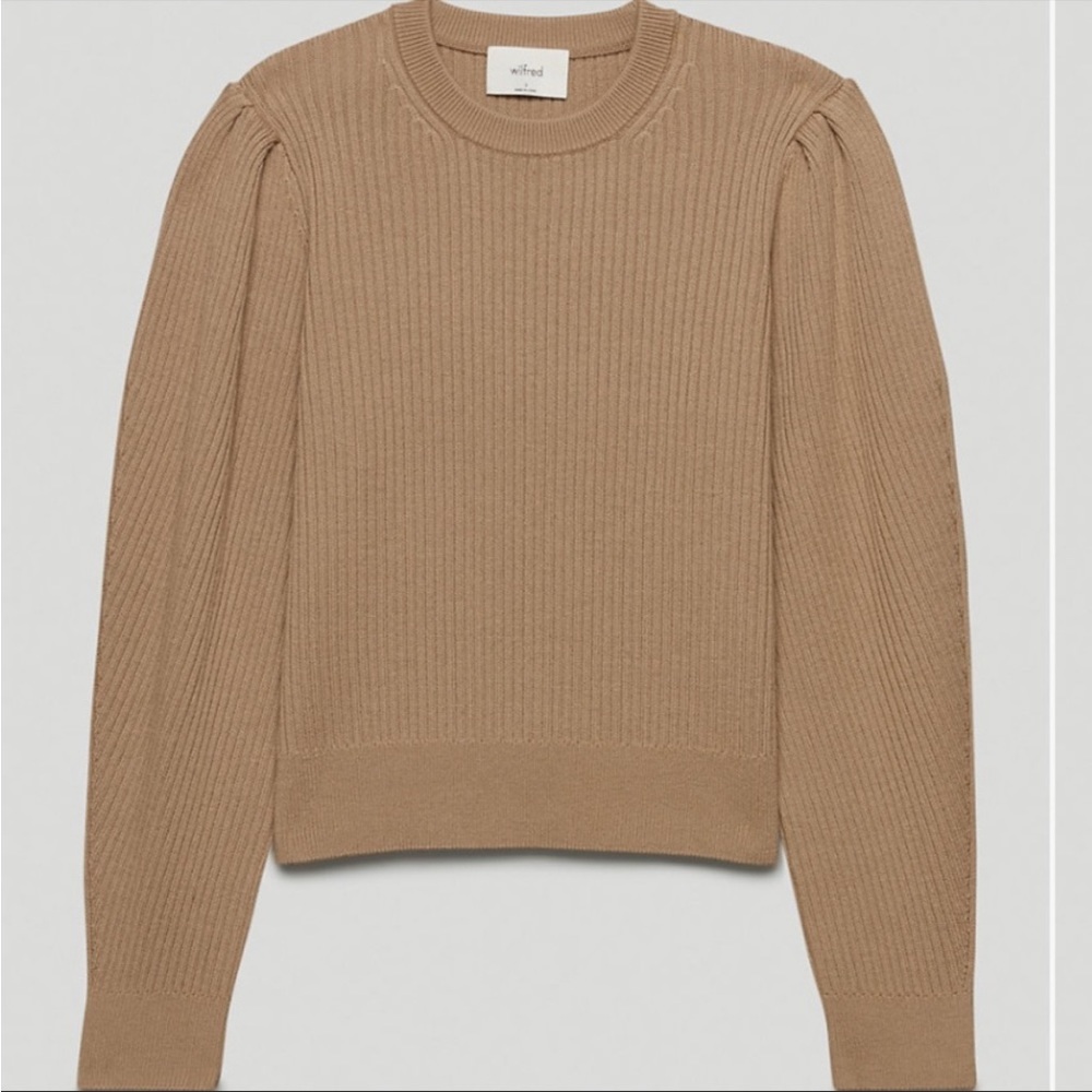 Gorgeous brown Wilfred merino wool Sweater size medium